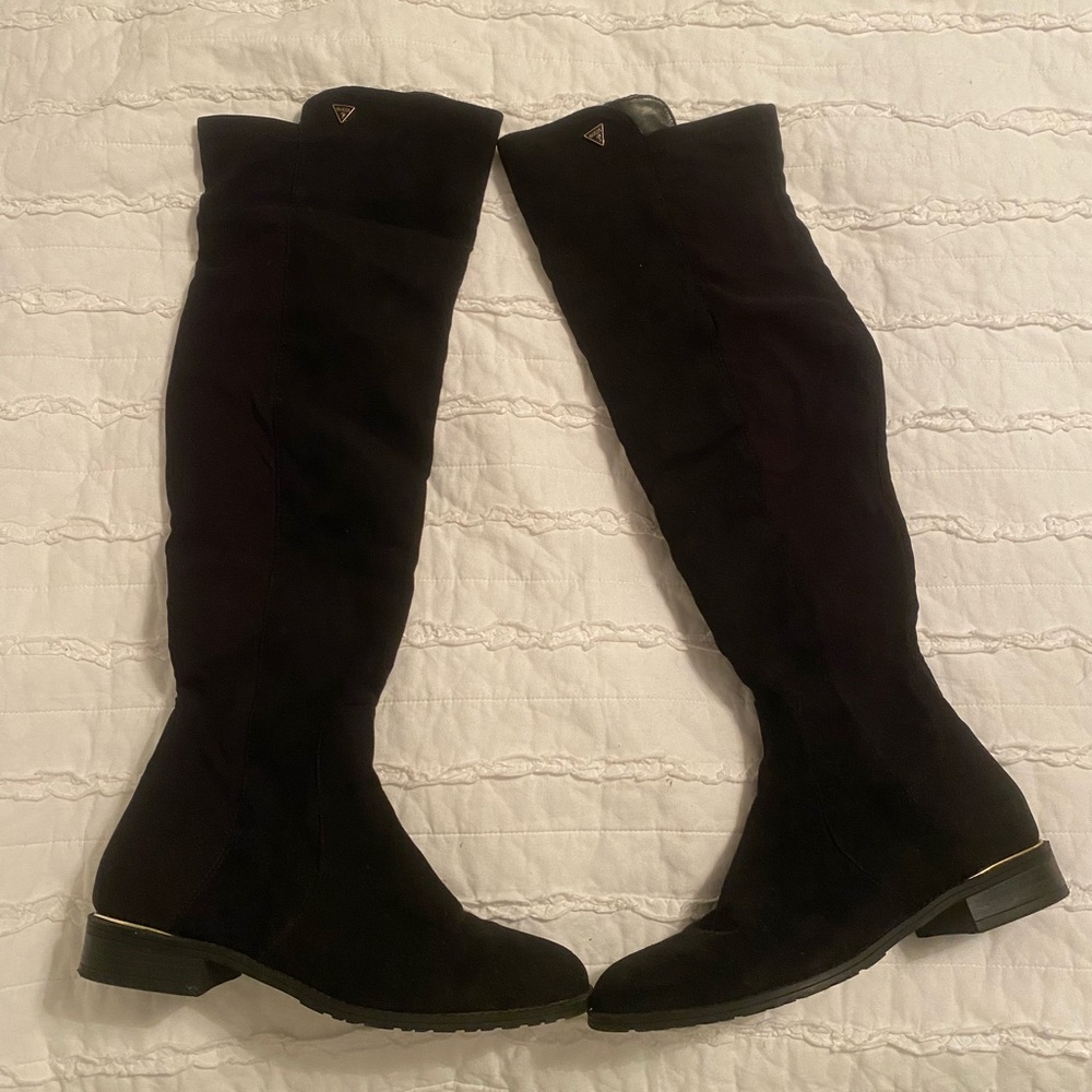 Guess Over the Knee Black Boots Size 7.5